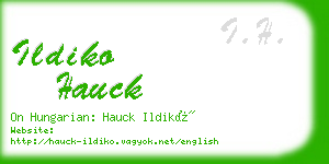 ildiko hauck business card